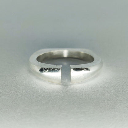 Thick Silver Omega Split Shank Ring Blank for Jewelry Making and Casting