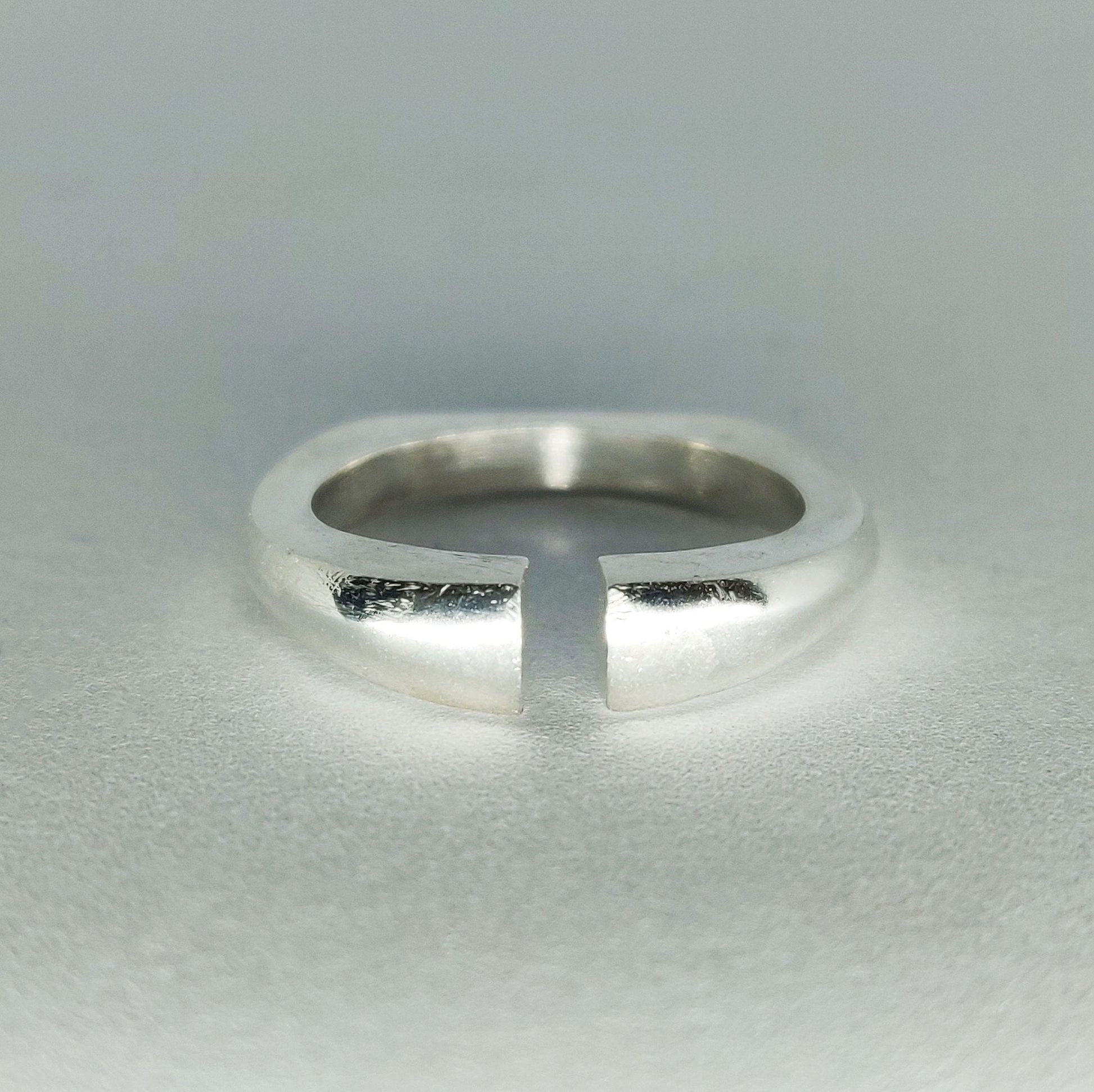 Thick Silver Omega Split Shank Ring Blank for Jewelry Making and Casting