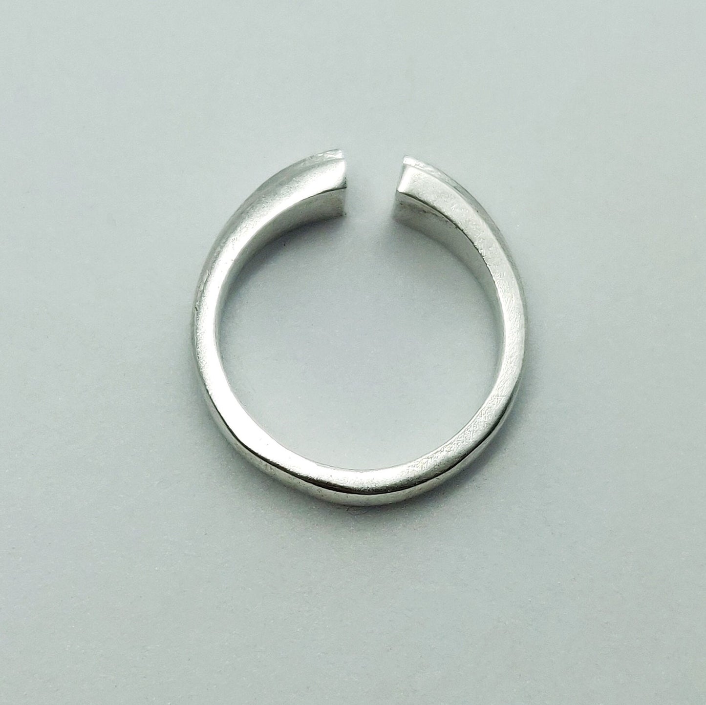 Thick Silver Stepped Profile Split Shank Ring Blank for Jewelry Crafting