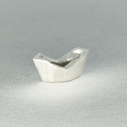 8x4mm Silver Marquise Rubover Setting. Cast Recycled Silver Open-Sided Bezel. Jewelry Making Supplies.