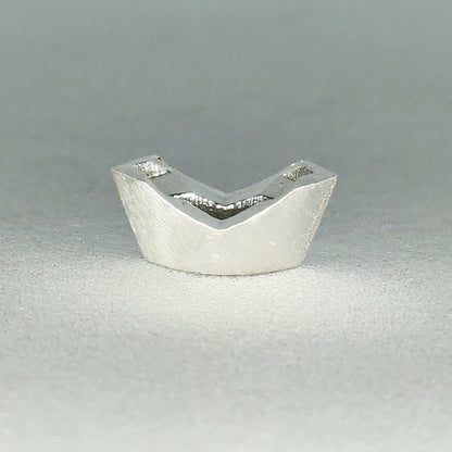 8x4mm Silver Marquise Rubover Setting. Cast Recycled Silver Open-Sided Bezel. Jewelry Making Supplies.