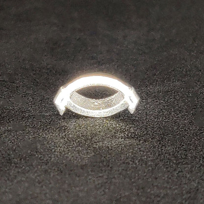 8x4mm Marquise V Prong Claw Setting with Recycled Sterling Silver