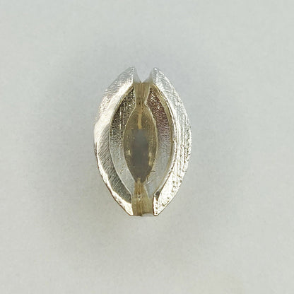 8x4mm Cast Recycled Sterling Silver Marquise Rubover Split Bezel Setting for Jewelry Making