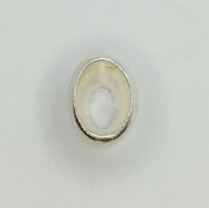 7x5mm Sterling Silver Oval Gemstone Bezel Setting, Jewelry Making