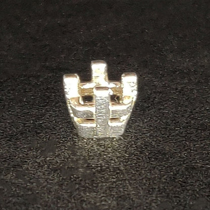 4x4mm Recycled Sterling Silver Square Gemstone Prong Setting for Jewelry Making