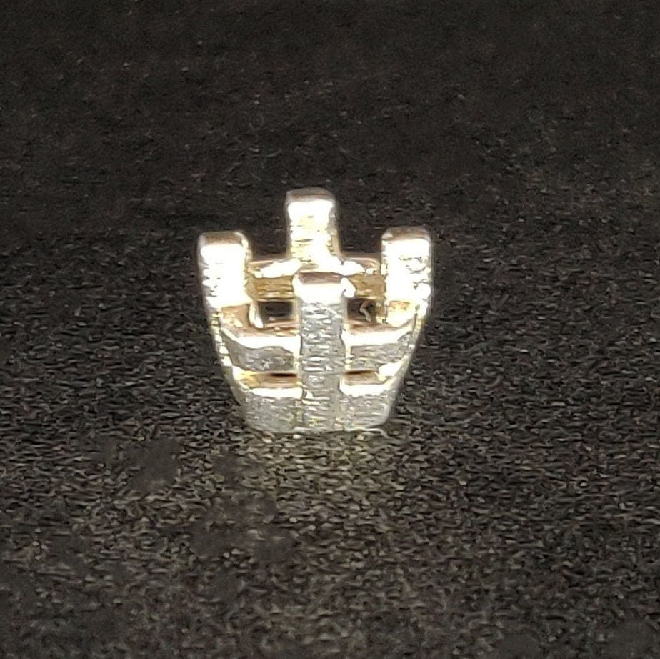 4x4mm Recycled Sterling Silver Square Gemstone Prong Setting for Jewelry Making
