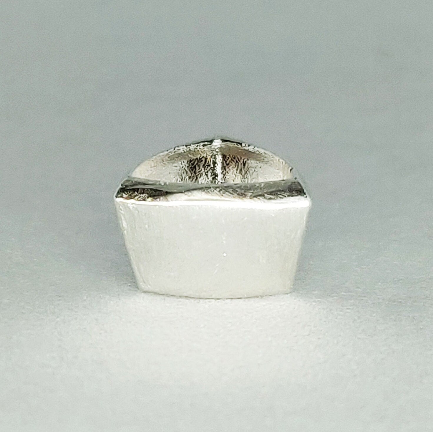 4x4mm Silver Trillion Cut Gemstone Bezel for Jewelry Making Supplies