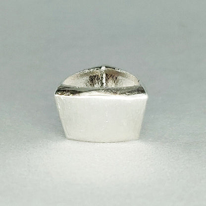 6x6m Silver Trillion Cut Gemstone Rubover Triangular Bezel Jewelry Making Supplies