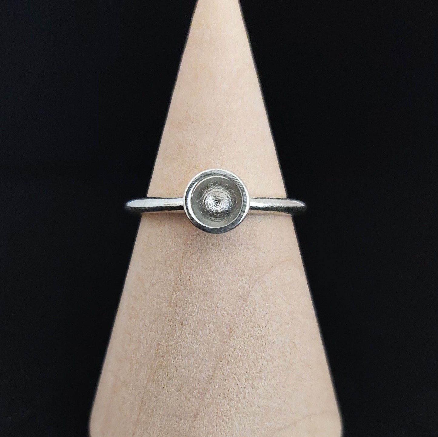 5mm Silver Round Sealed Cup Bezel Ring for Bezel Setting and Jewelry Making