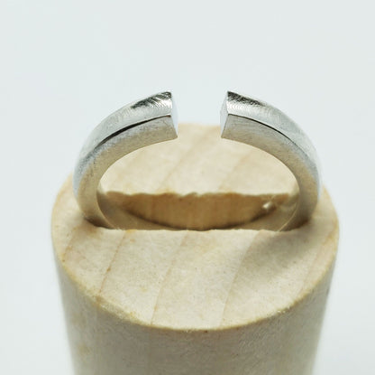 Thick Silver Ring Blank - Concave Split Shank for Jewelry Making