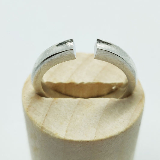 Thick Silver Ring Blank - Concave Split Shank for Jewelry Making