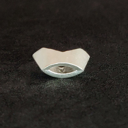 8x4mm Silver Marquise Rubover Setting. Cast Recycled Silver Open-Sided Bezel. Jewelry Making Supplies.