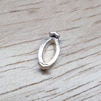 8x4mm Marquise V Prong Claw Setting with Recycled Sterling Silver