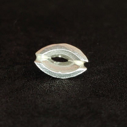 8x4mm Cast Recycled Sterling Silver Marquise Rubover Split Bezel Setting for Jewelry Making