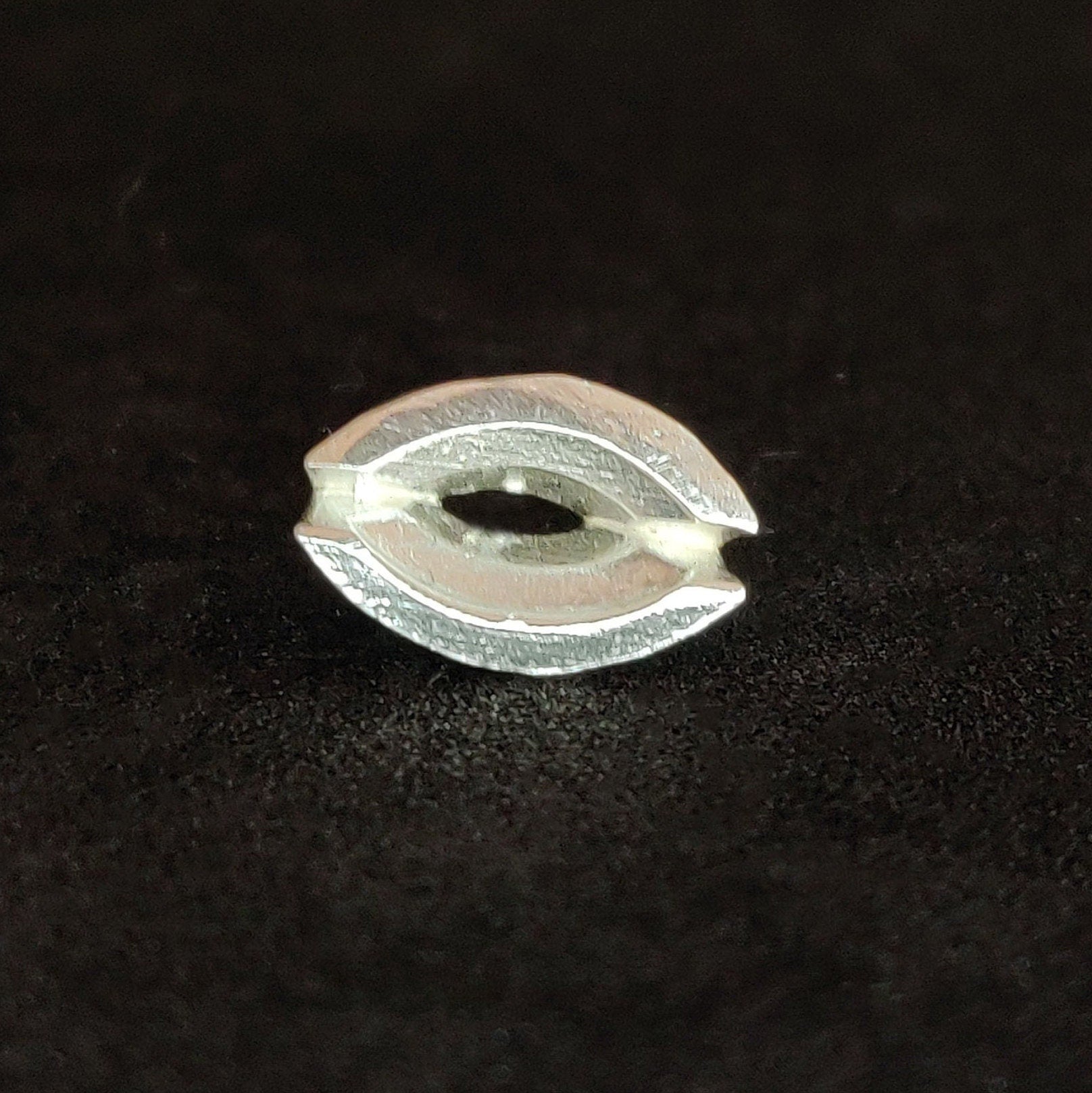 8x4mm Cast Recycled Sterling Silver Marquise Rubover Split Bezel Setting for Jewelry Making
