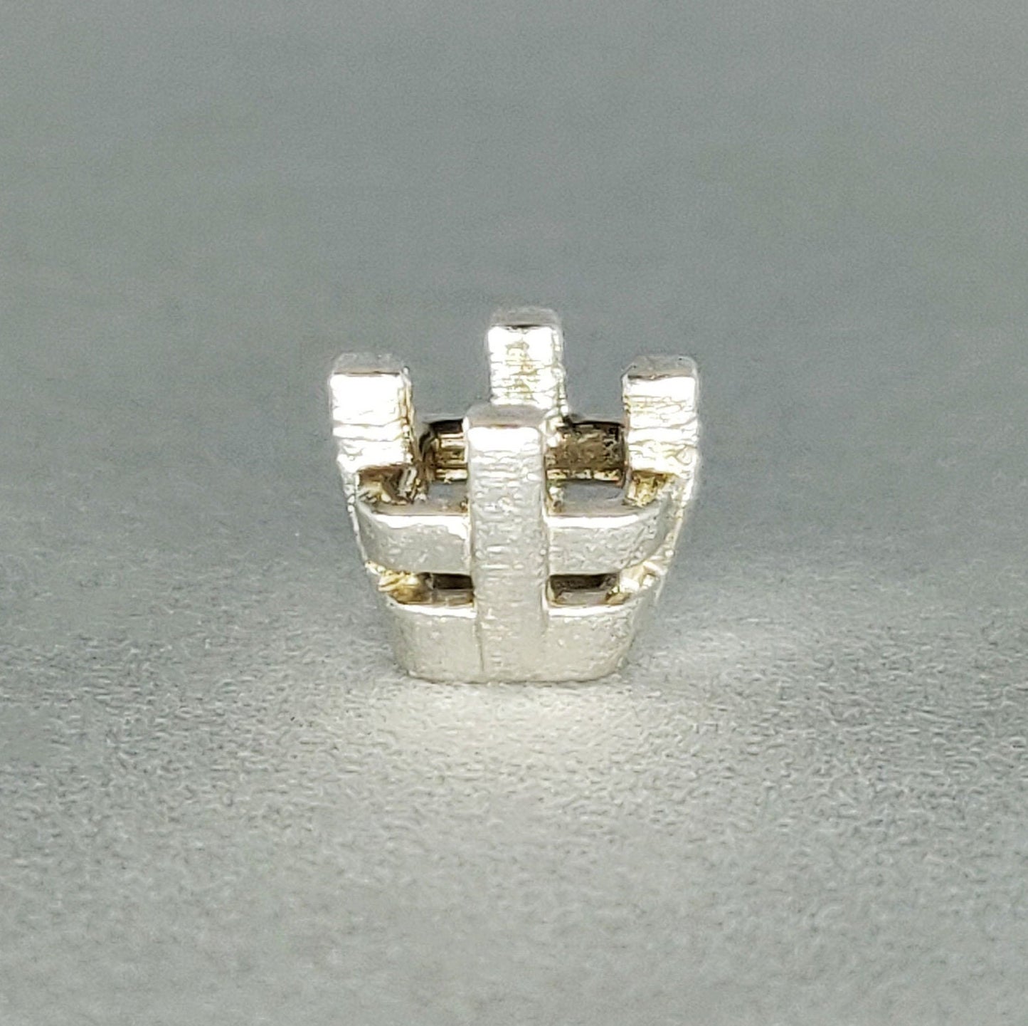4x4mm Recycled Sterling Silver Square Gemstone Prong Setting for Jewelry Making