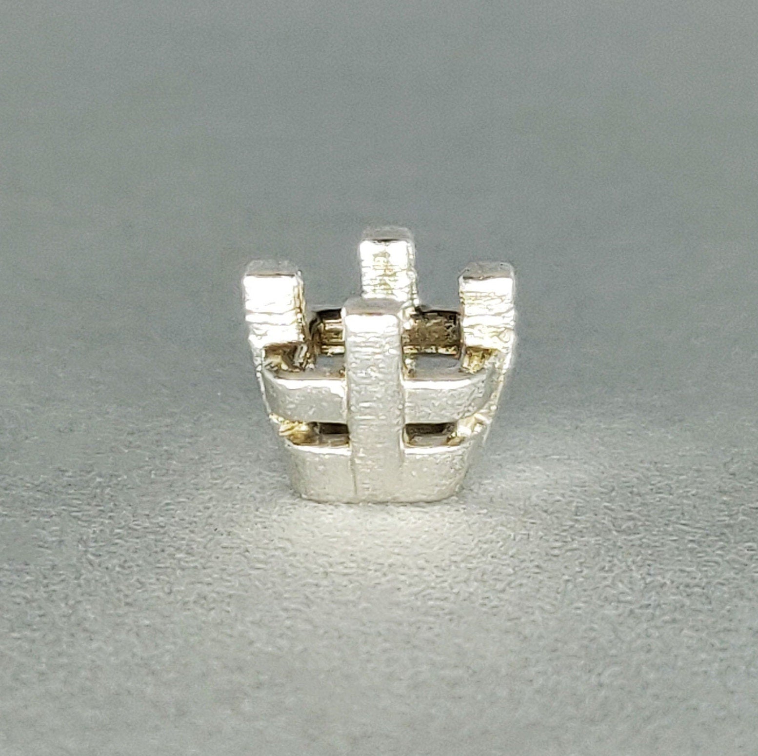 4x4mm Recycled Sterling Silver Square Gemstone Prong Setting for Jewelry Making