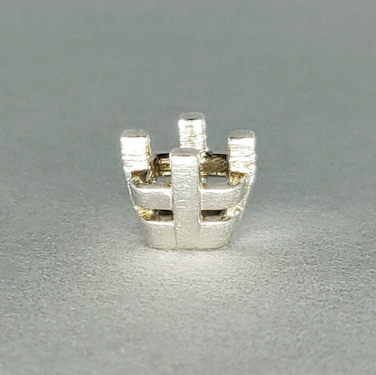 4x4mm Recycled Sterling Silver Square Gemstone Prong Setting for Jewelry Making