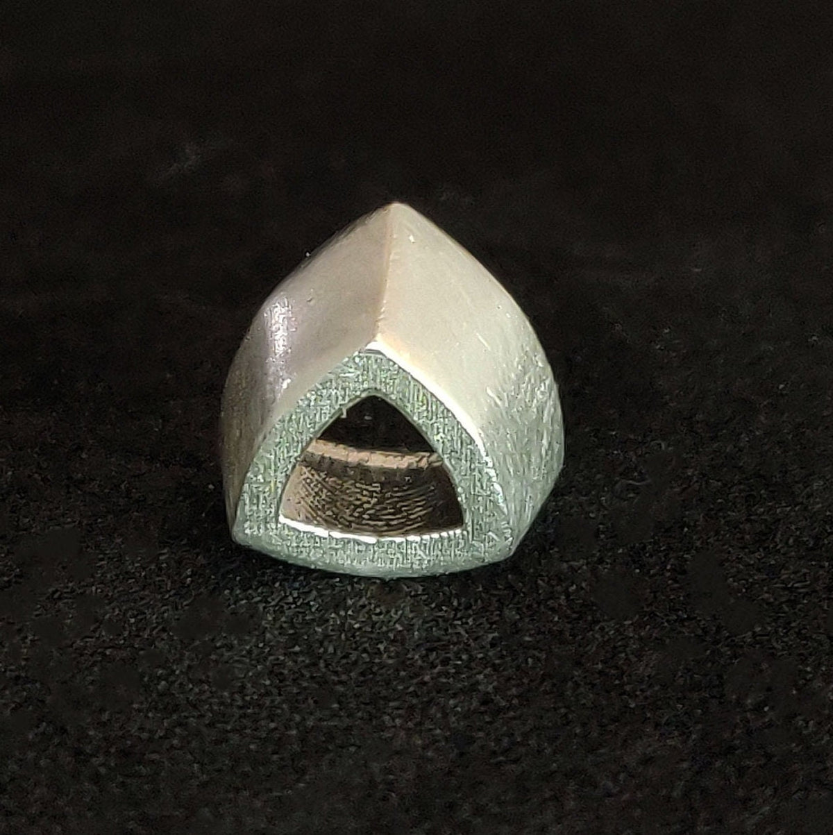 7x7mm Silver Trillion Cut Gemstone Rubover Triangular Bezel Jewelry Making Supplies