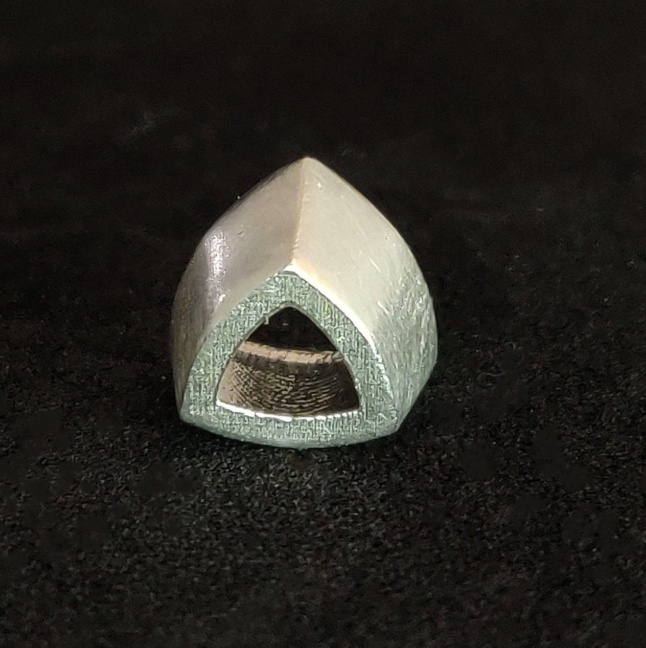 4x4mm Silver Trillion Cut Gemstone Bezel for Jewelry Making Supplies