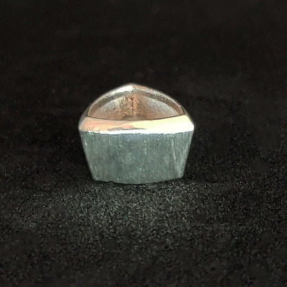 4x4mm Silver Trillion Cut Gemstone Bezel for Jewelry Making Supplies