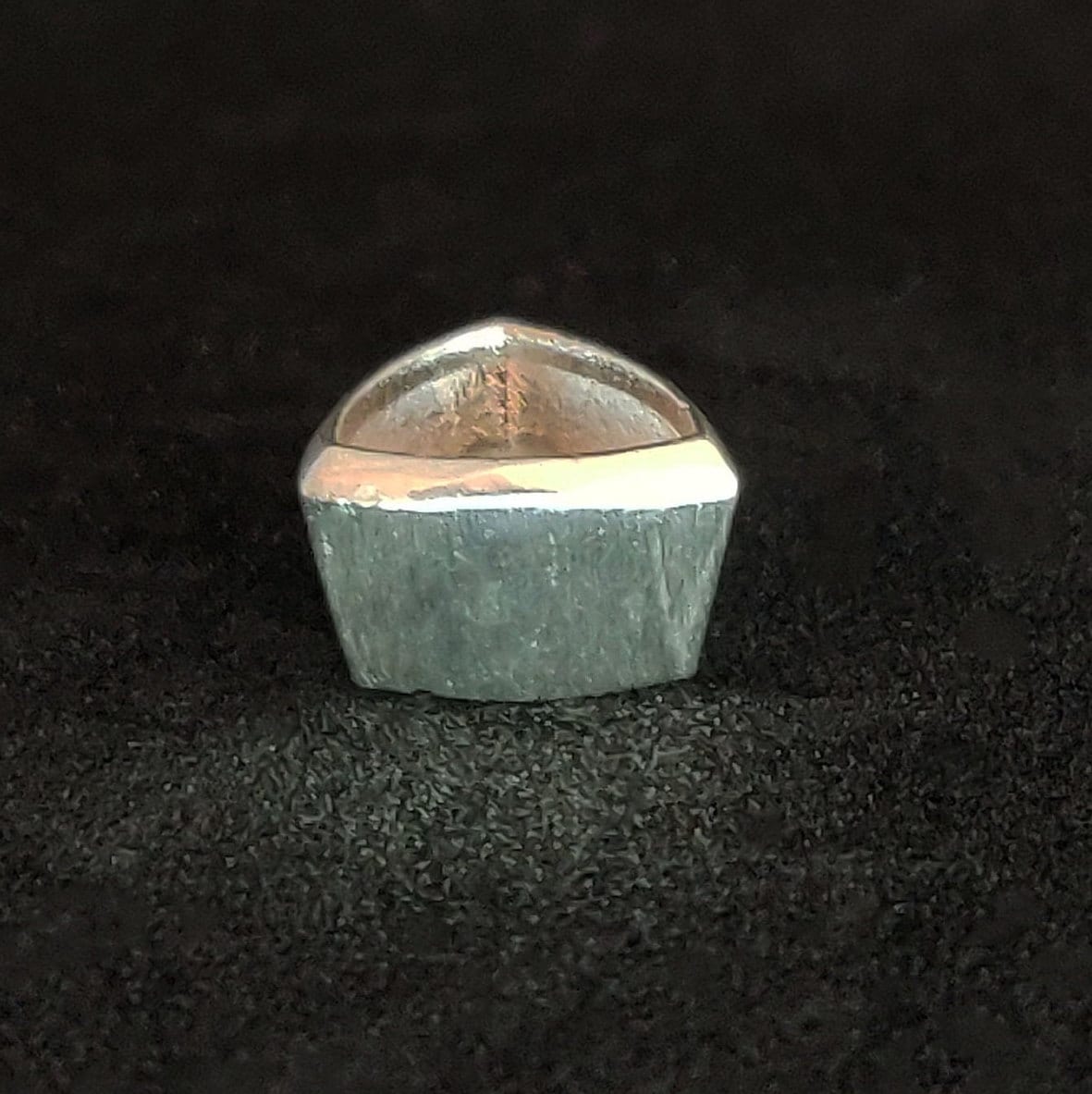 7x7mm Silver Trillion Cut Gemstone Rubover Setting