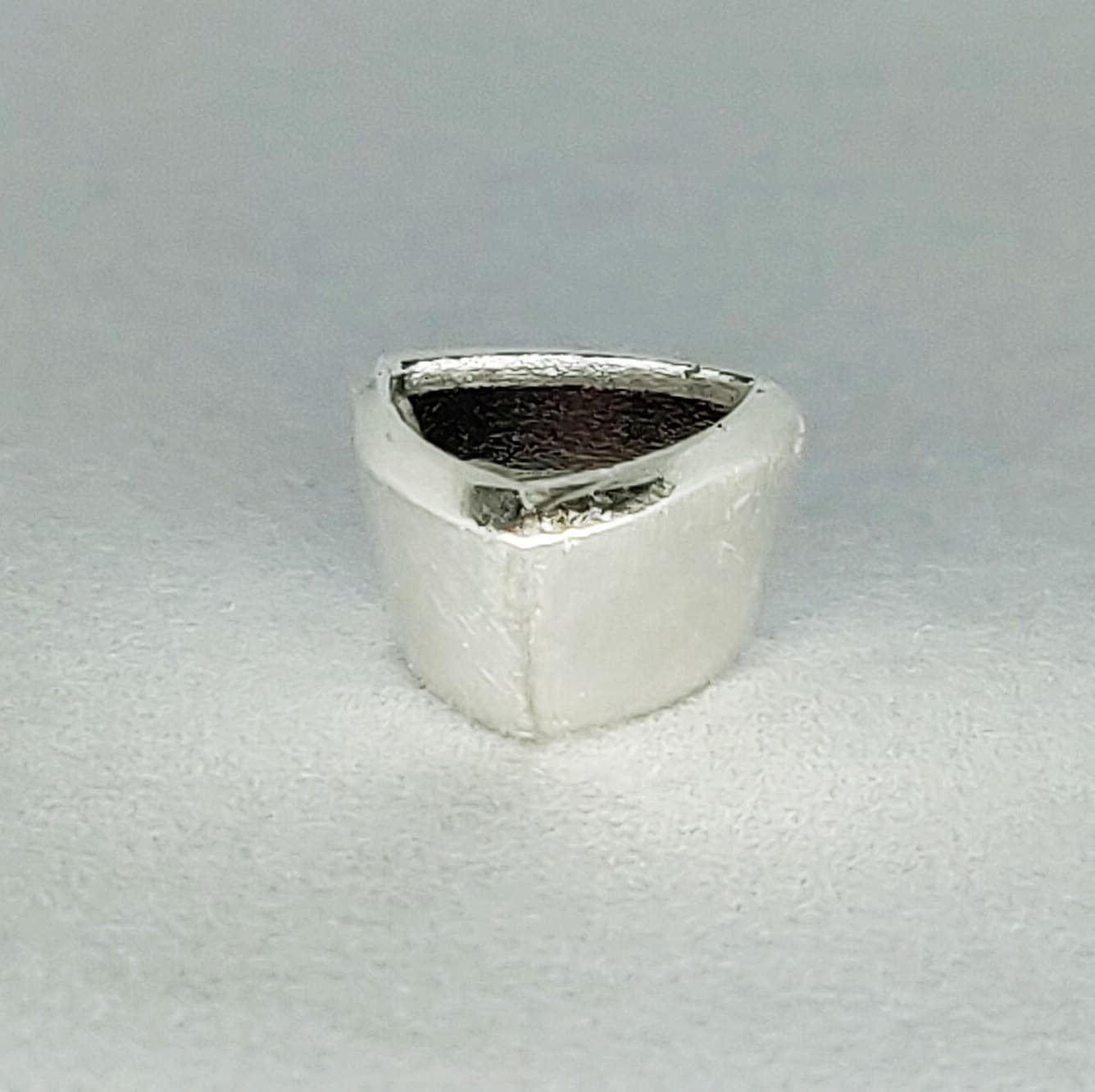 Jeweler's Silver Trillion Cut Bezel, 6x6mm Triangular Bezel, Rubover Jewelry Making Supplies