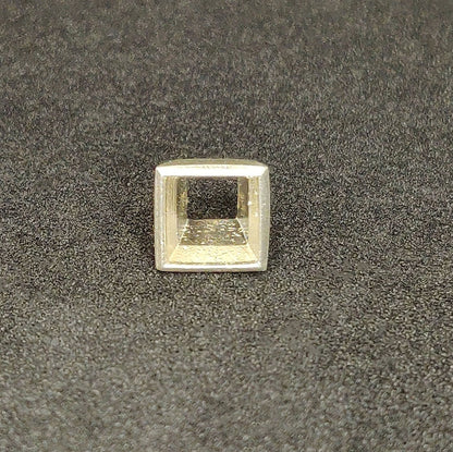 5mm Silver Princess Cut Rubover Bezel Setting, Jewelry Supplies