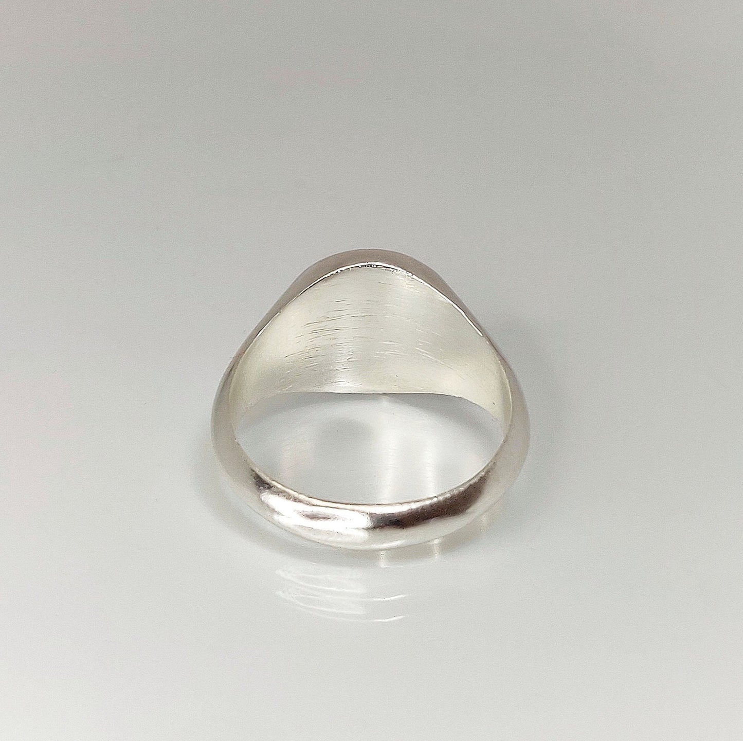 12mm Round Silver Signet Ring for Jewelry Crafting, Engraving, Gem Setting, Men's or Women's