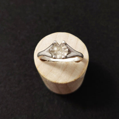 5mm Silver Six Prong Bezel Cathedral Ring Setting for Jewelry Making
