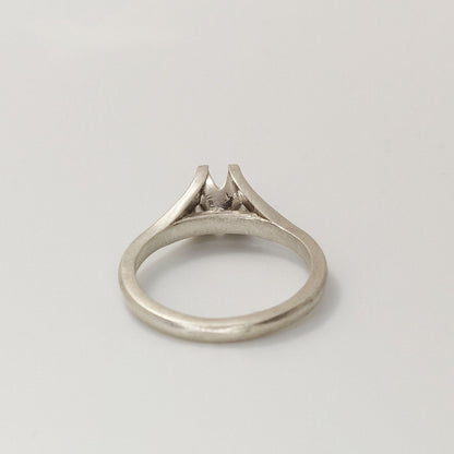 5mm Silver Six Prong Bezel Cathedral Ring Setting for Jewelry Making