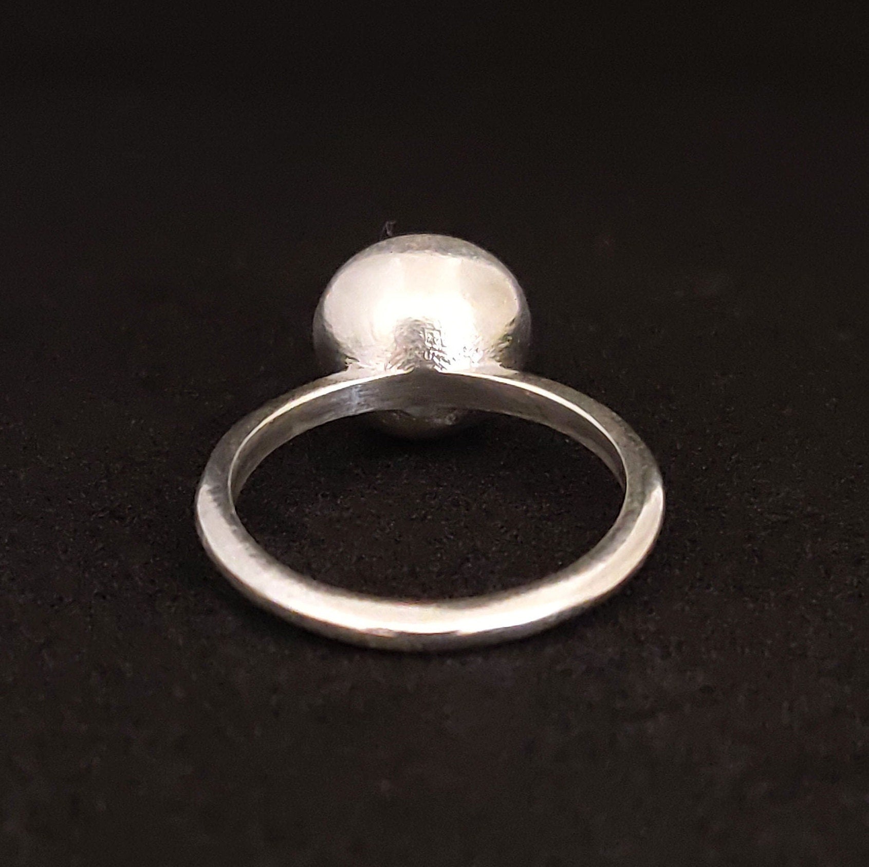8mm Silver Bezel Ring, Round Sealed Cup for Gem Setting, Jewelry Making Tools, Crafting Supplies