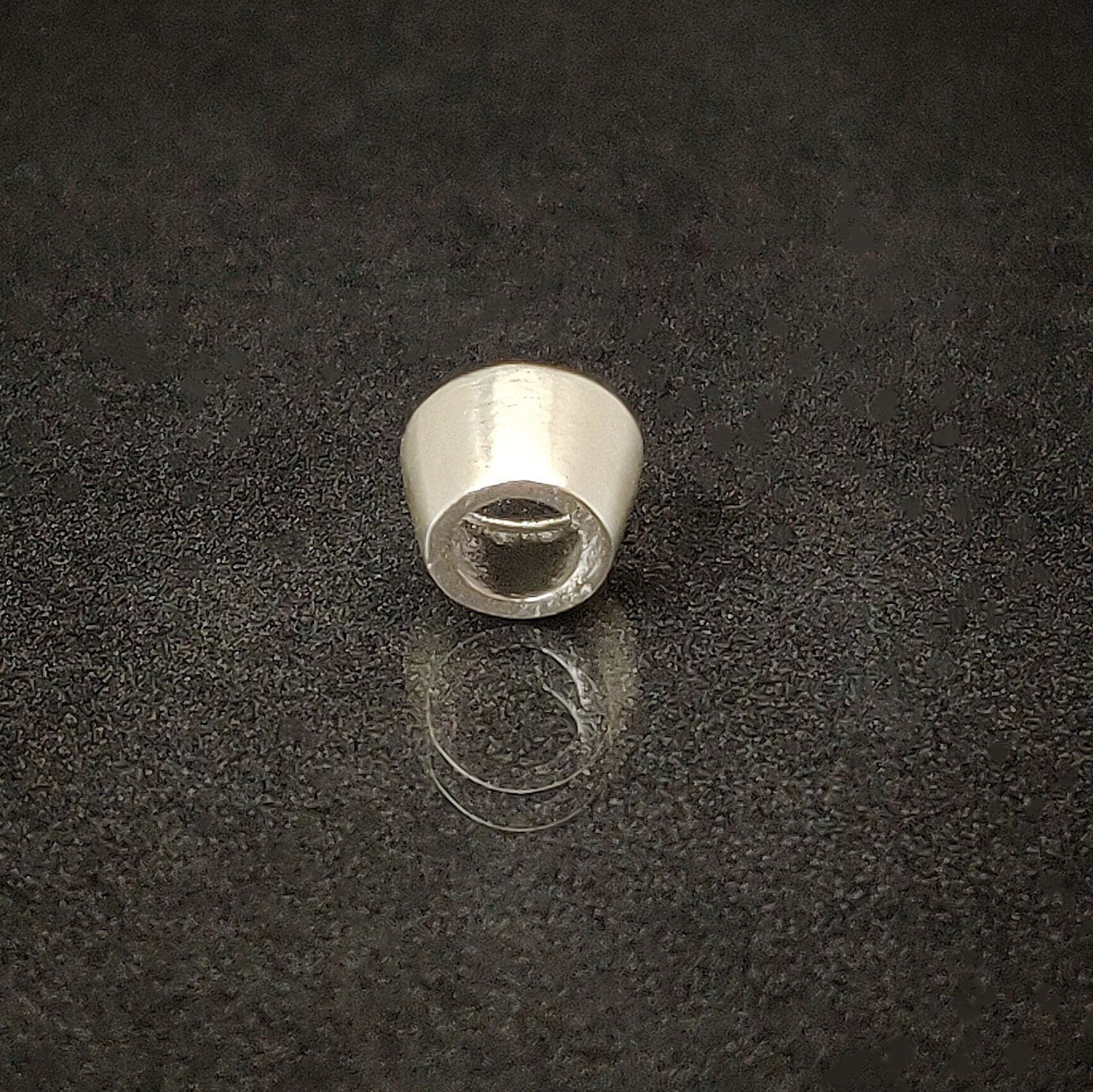 7mm Silver Brilliant Cut Gemstone Rubover Setting. Cast Recycled Silver Round Bezel. Jewelry Making Supplies. Make Your Own Jewelry.