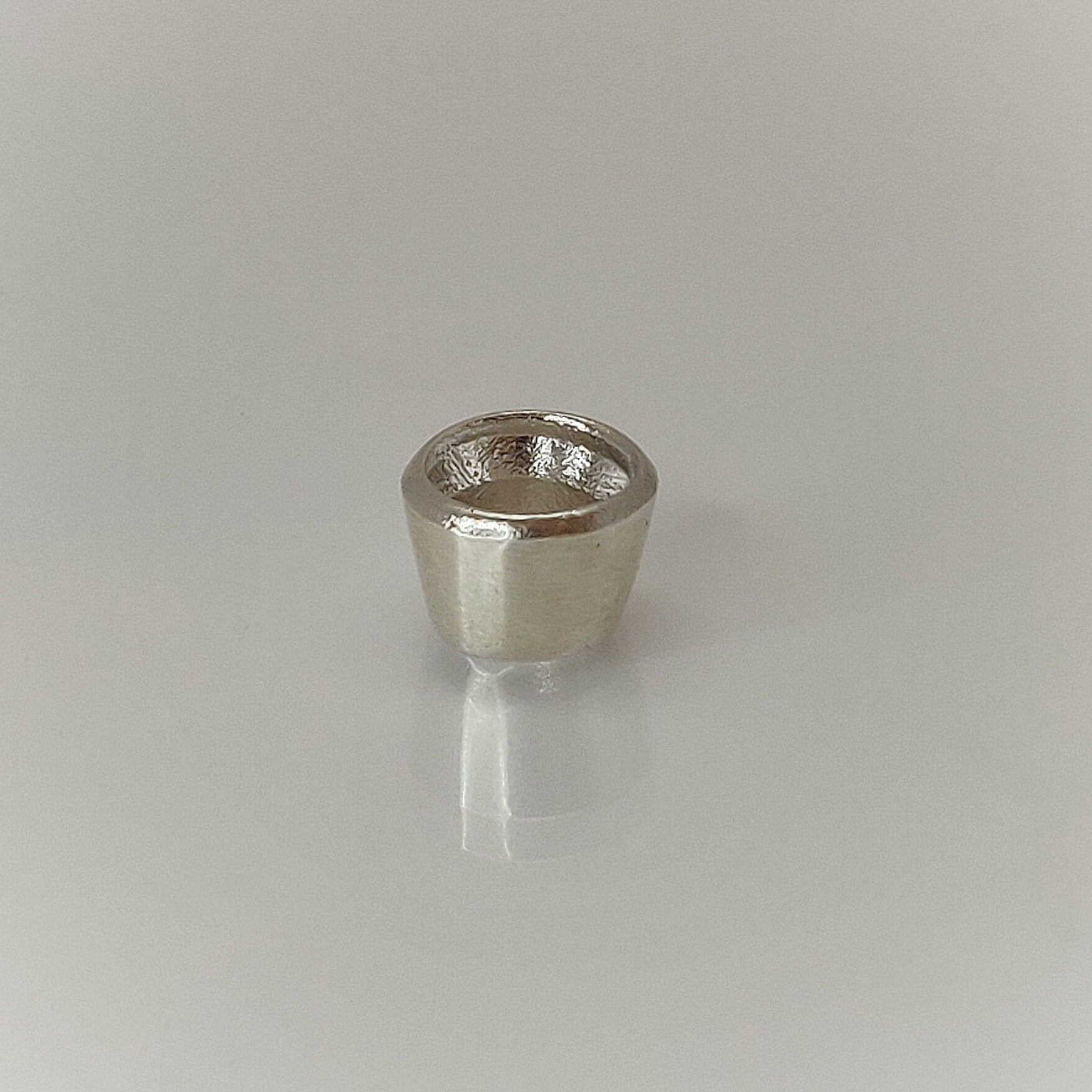 7mm Silver Brilliant Cut Gemstone Rubover Setting. Cast Recycled Silver Round Bezel. Jewelry Making Supplies. Make Your Own Jewelry.