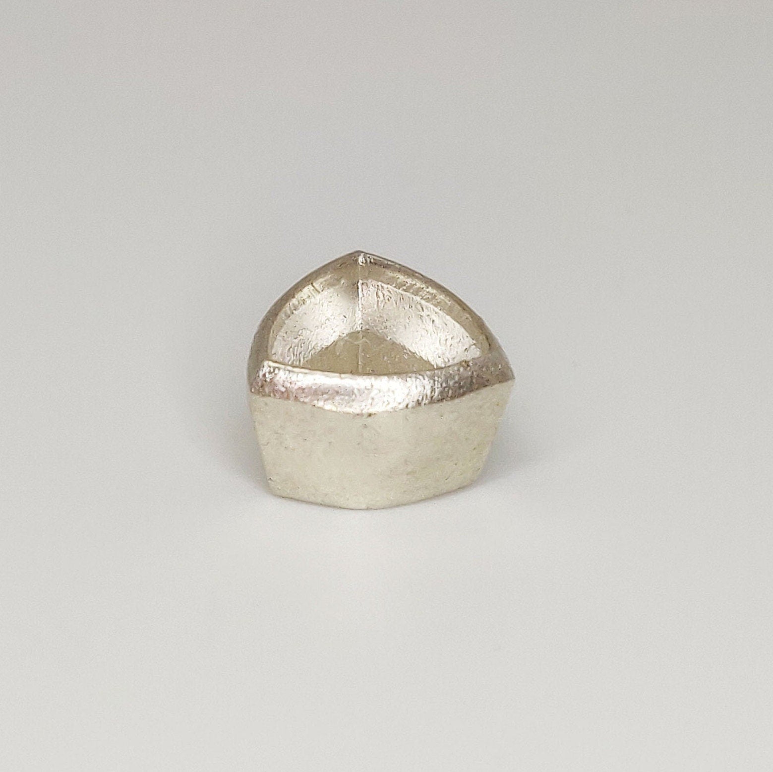 10x10mm Silver Trillion Cut Gemstone Rubover Triangular Bezel Jewelry Making Supplies