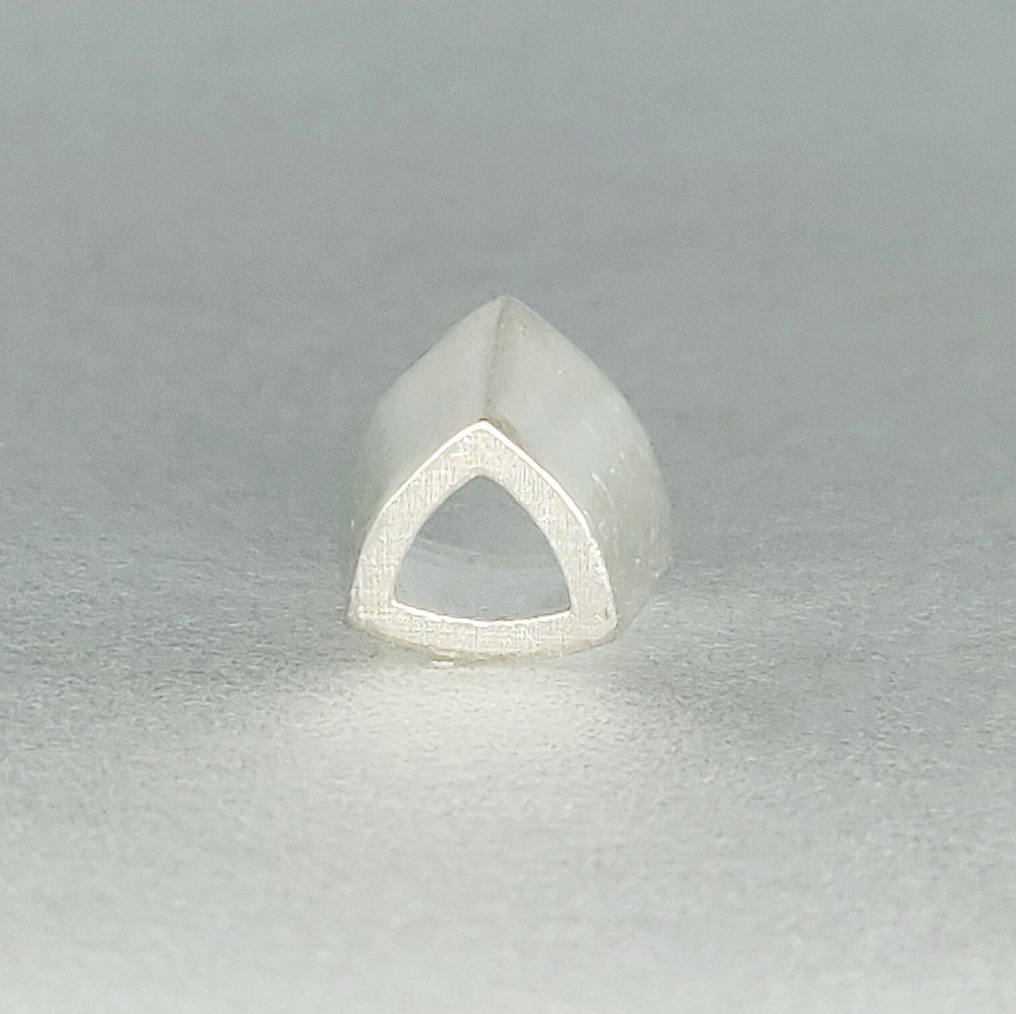 9x9mm Silver Trillion Cut Gemstone Rubover Triangular Bezel Jewelry Making Supplies