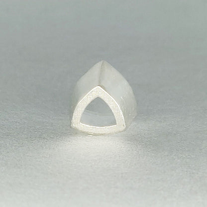 8x8mm Silver Trillion Cut Gemstone Rubover Triangular Bezel Jewelry Making Supplies