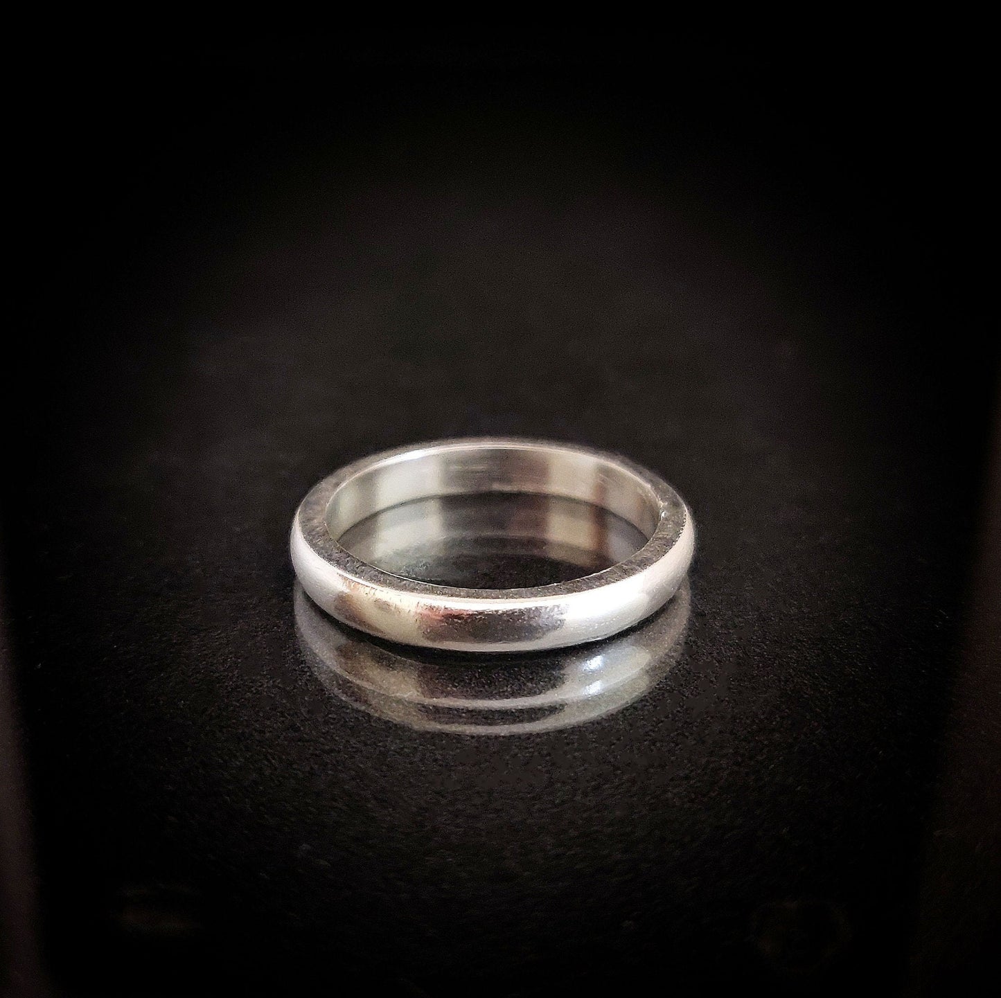 Silver Curved Profile Cast Wedding Band Ring Blank.