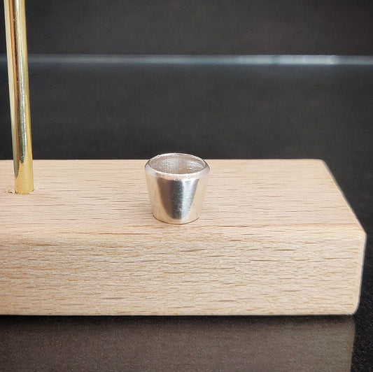 8mm Silver Brilliant Cut Gemstone Rubover Setting. Cast Recycled Silver Round Bezel. Jewelry Making Supplies. Make Your Own Jewelry.