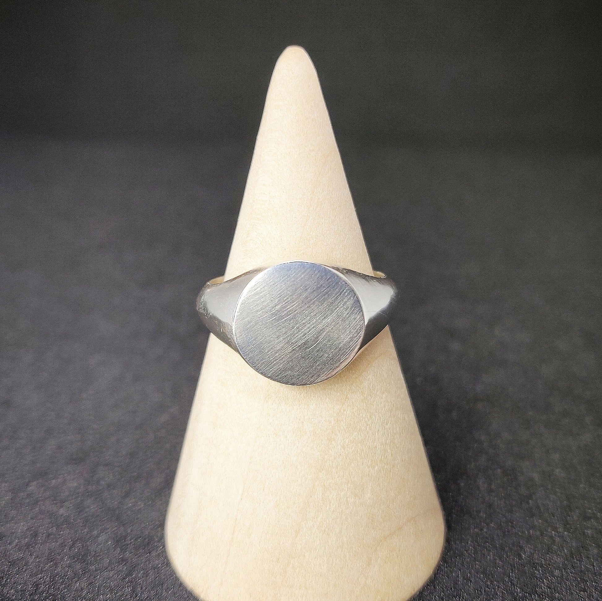 12mm Round Sterling Silver Signet Ring for Jewellery Crafting, Engraving, Gem Setting, Men's or Women's