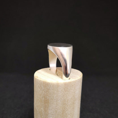 12mm Round Silver Signet Ring for Jewelry Crafting, Engraving, Gem Setting, Men's or Women's