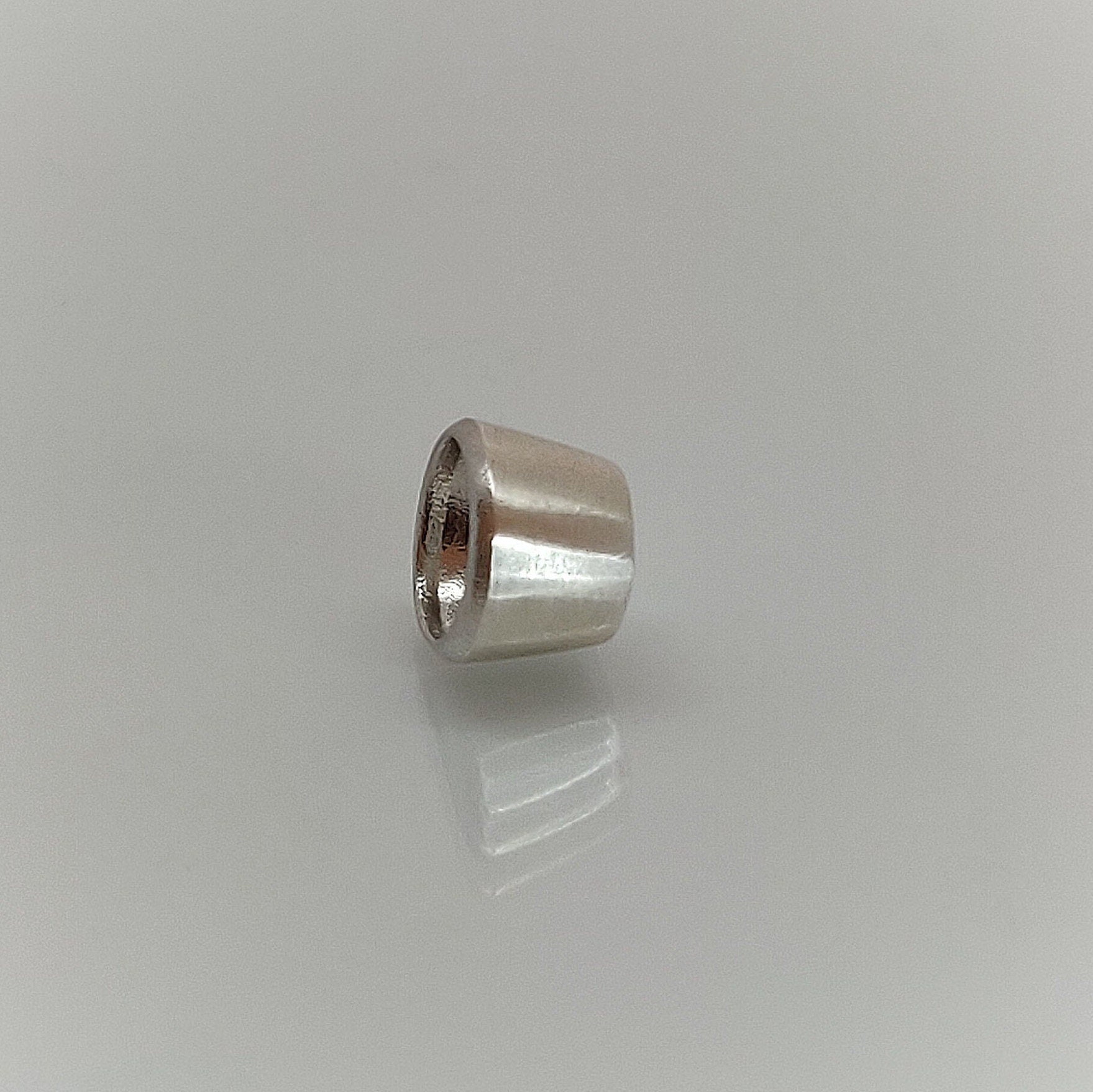 7mm Silver Brilliant Cut Gemstone Rubover Setting. Cast Recycled Silver Round Bezel. Jewelry Making Supplies. Make Your Own Jewelry.