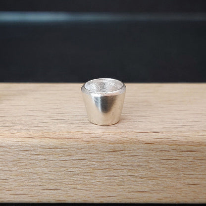 7mm Silver Brilliant Cut Gemstone Rubover Setting. Cast Recycled Silver Round Bezel. Jewelry Making Supplies. Make Your Own Jewelry.