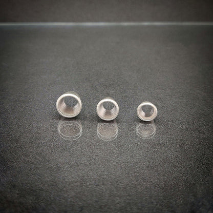 8mm Silver Brilliant Cut Gemstone Rubover Setting. Cast Recycled Silver Round Bezel. Jewelry Making Supplies. Make Your Own Jewelry.