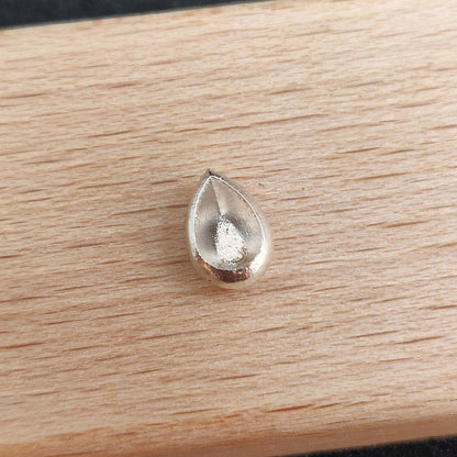 8x5mm Pear Cut Gemstone Rubover Sterling Silver Bezel Setting