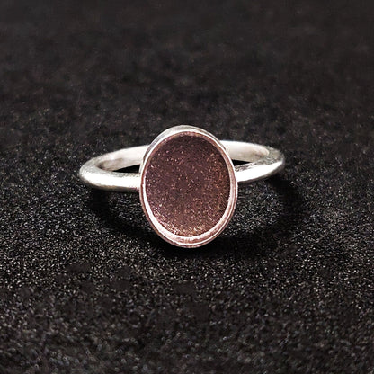 Sterling Silver Oval Cabochon Ring Setting, Jewelry Making Supply