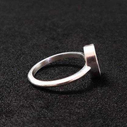 Sterling Silver Oval Cabochon Ring Setting, Jewelry Making Supply