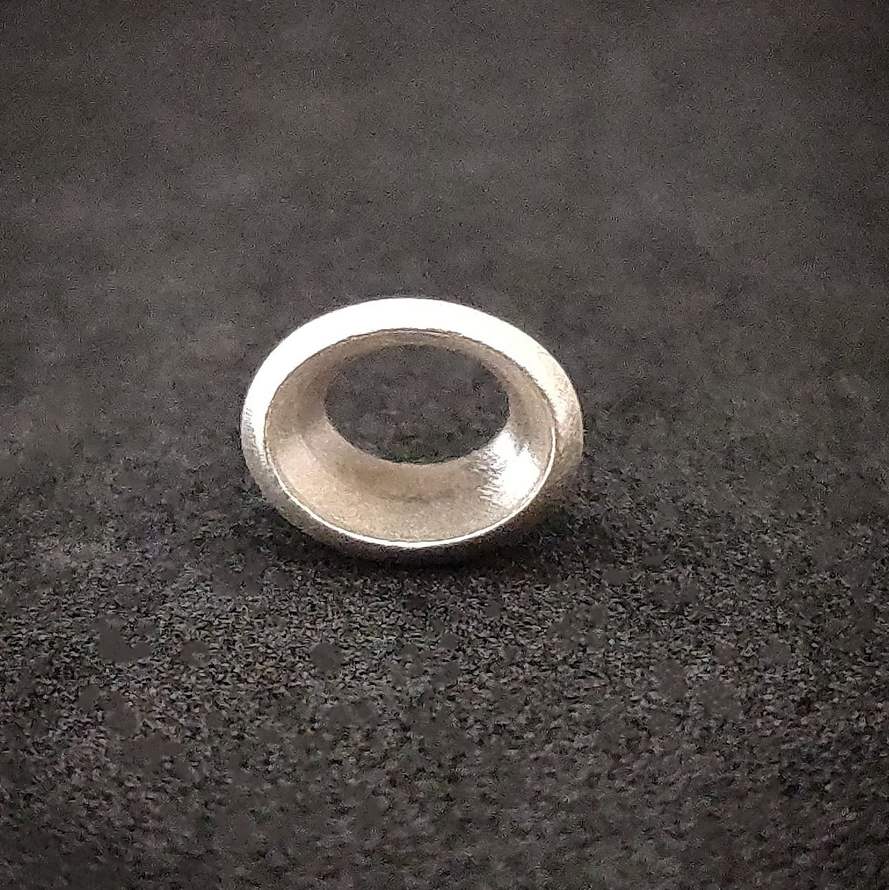 9x7mm Silver Oval Cut Gemstone Rubover Setting. Cast Recycled Silver Oval Bezel. Jewelry Making Supplies. Make Your Own Jewelry.