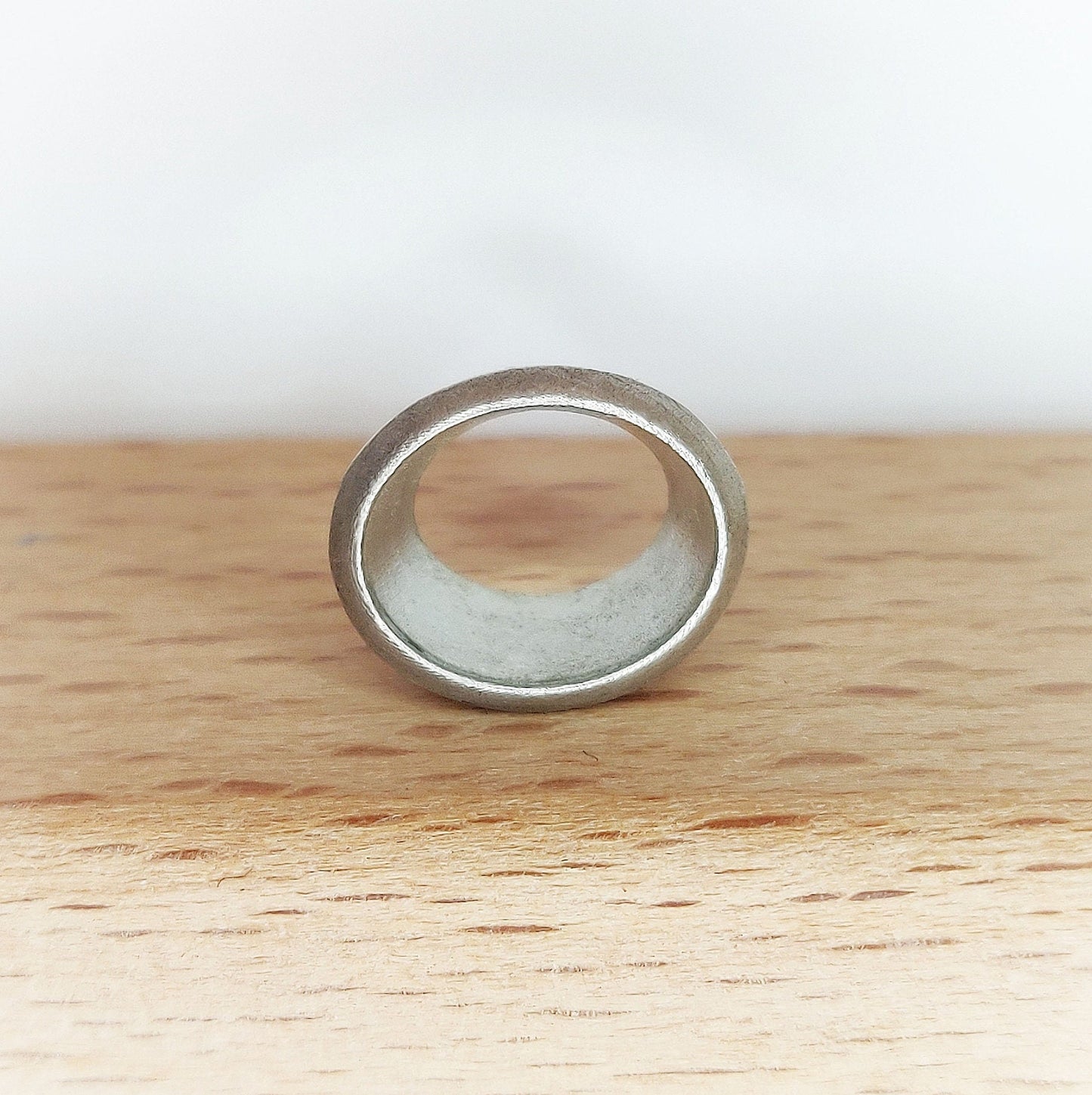 Recycled Silver 10x8mm Oval Gemstone Bezel Setting, Jewelry Making Supply