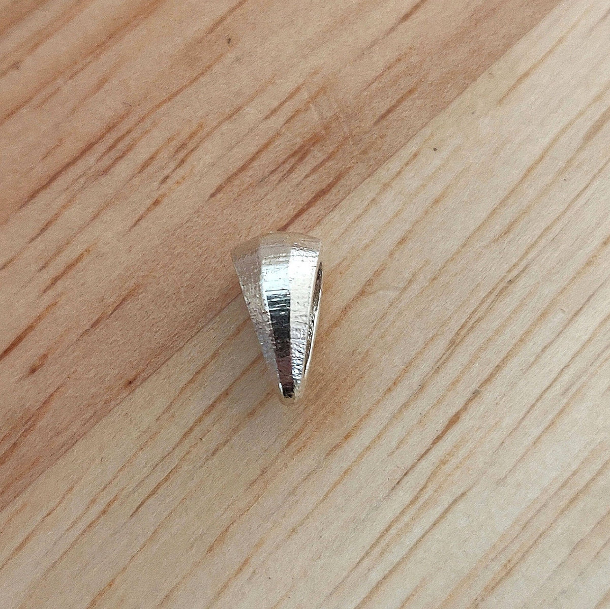 Chamfer Style Sterling Silver Pendant Bail Finding for Necklace and Jewelry Making
